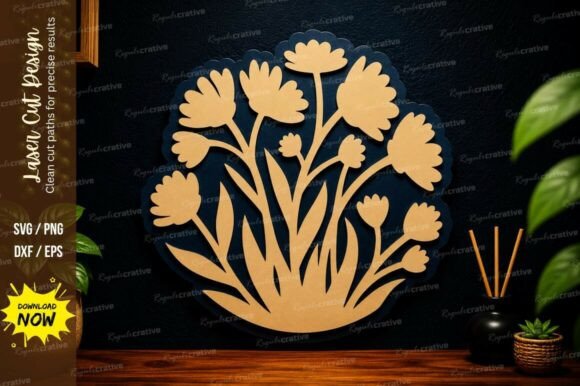 Flower Bouquet Laser Cut SVG Design: A Creative Tool for Precision and Beauty
