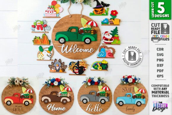 Interchangeable Truck Welcome Signs Set: A Practical Creative Tool for Seasonal Décor and Branding