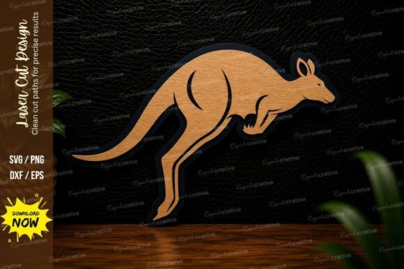 Jumping Kangaroo Laser Cut SVG Design: A Versatile Tool for Modern Crafters and Makers