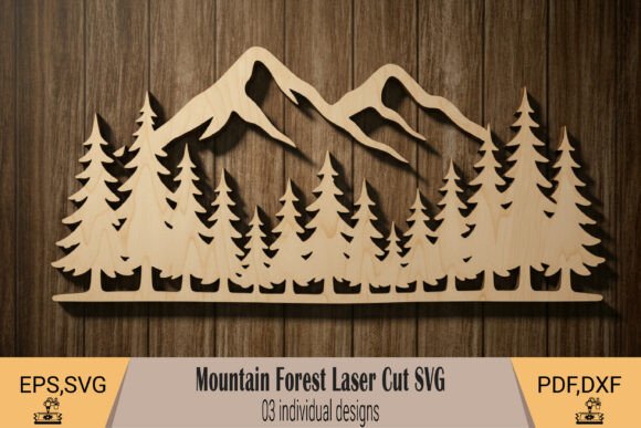 Mountain Forest Laser Cut SVG: A Must-Have for Creative Projects