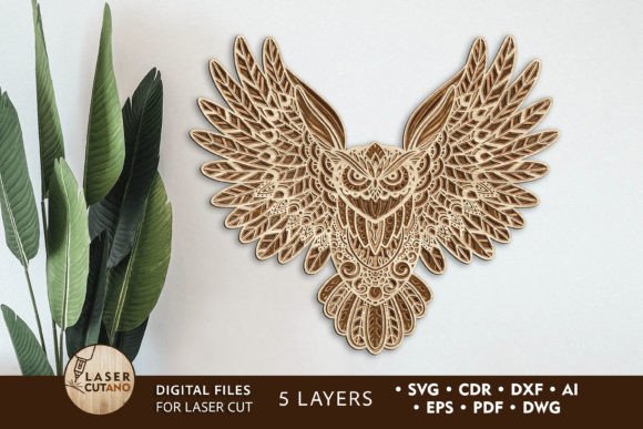OWL Multilayer Laser Cut File: A Design Masterpiece