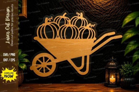 Pumpkin Cart Laser Cut SVG Design: A Premium Solution for Creative Projects