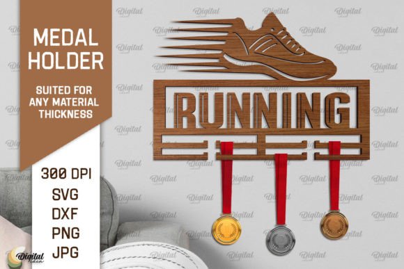 Running Medal Display Laser Cut SVG – Creative Solutions for Showcasing Achievements