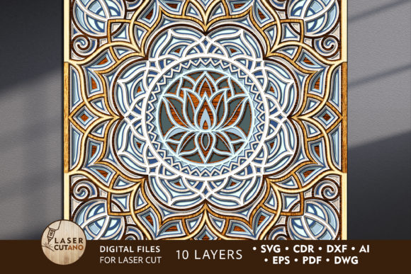 Transform Your Space with the Multilayer Cut File MANDALA – A Creative Design for Every Project