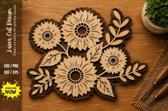 Unlocking Creativity with the Sunflower Bouquet SVG Floral Laser Cut Design