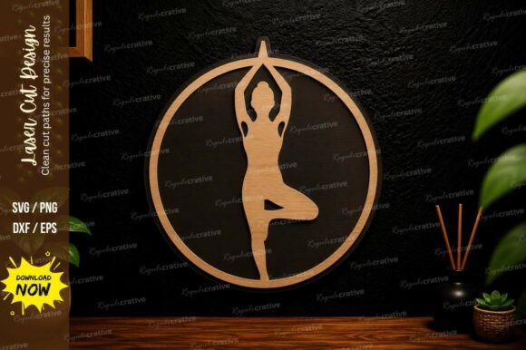 Yoga Pose Circle Laser Cut SVG Design: A Versatile Tool for Creative Projects